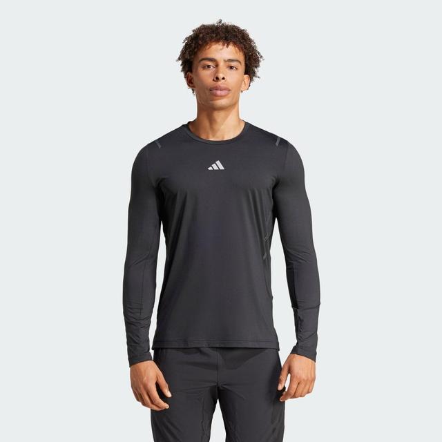 adidas Cool-Feel Long Sleeve Top Black XL Mens Product Image