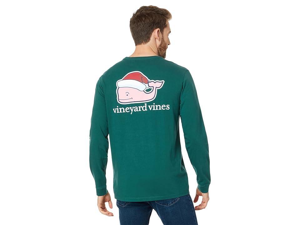 Vineyard Vines Santa Whale Long Sleeve Pocket Tee (Charleston ) Men's Clothing Product Image