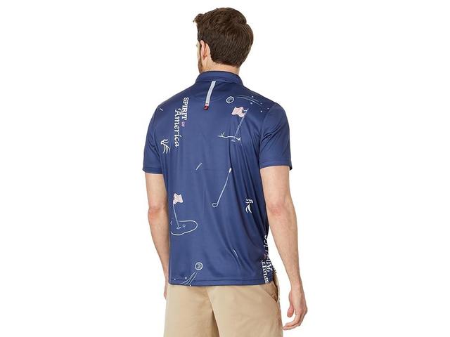 Jamie Sadock Spirit Of America Short Sleeve Polo (Moonlit/Navy) Men's Short Sleeve Knit Product Image