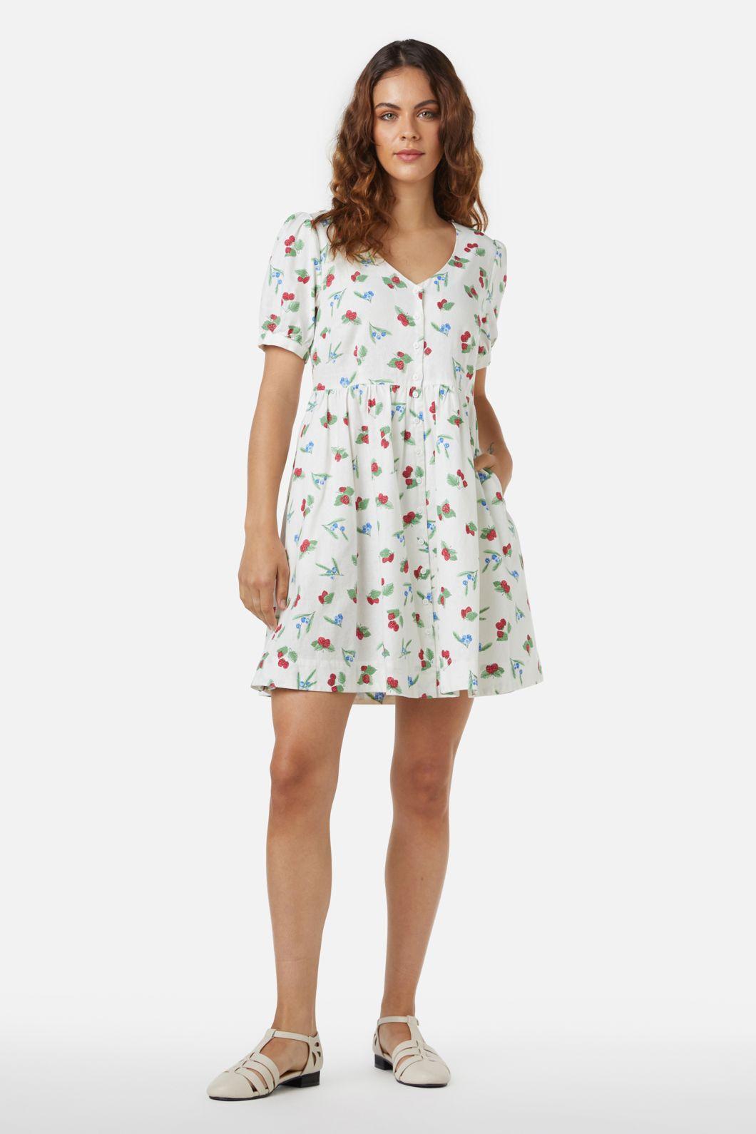 Berry Button Down Dress Product Image