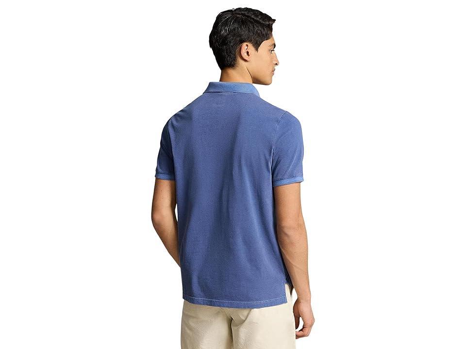 Polo Ralph Lauren Classic Fit Garment-Dyed Polo Shirt (Light Navy) Men's Short Sleeve Knit Product Image