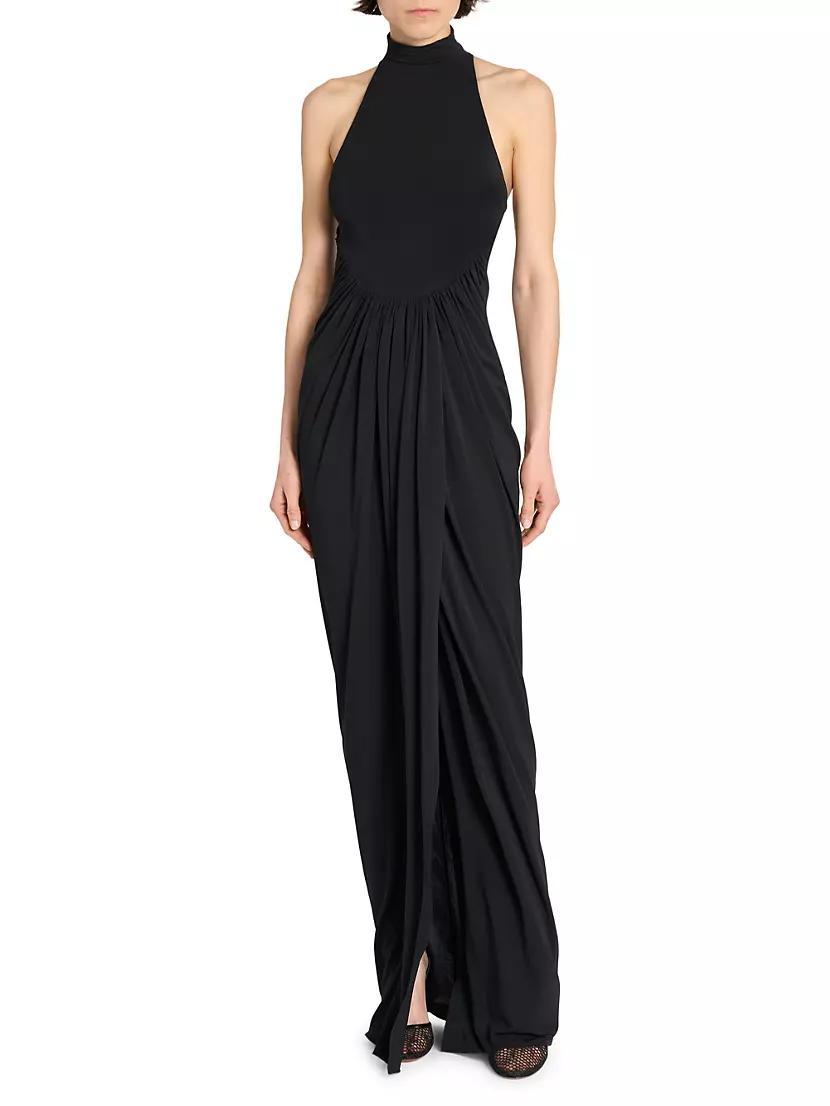 Jersey Draped Sleeveless Maxi Dress Product Image