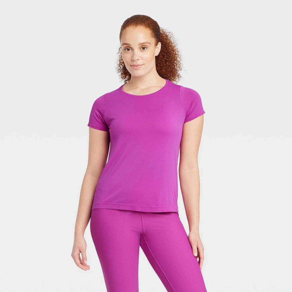 Womens Seamless Short Sleeve T-Shirt - All In Motion Violet Product Image