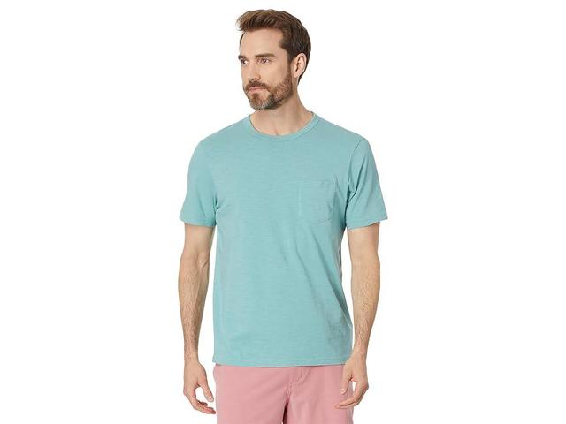 Faherty Sunwashed Pocket Tee (Island Teal) Men's T Shirt Product Image