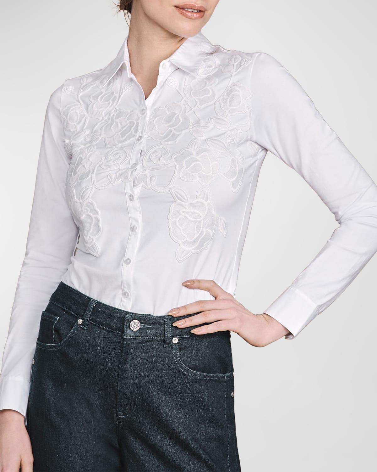 Womens Vianey Floral Applique Shirt product image