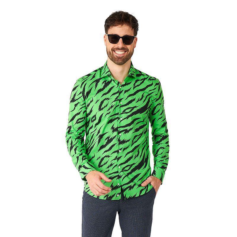 Mens OppoSuits Button-Front Shirt Green Product Image