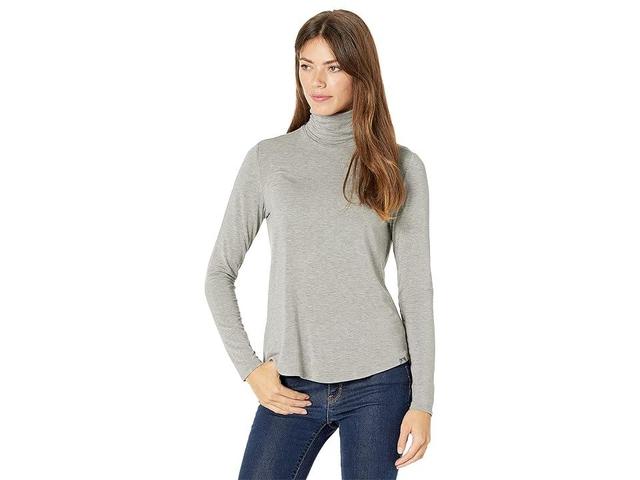 Prana Foundation Turtleneck (Heather Grey) Women's Clothing Product Image