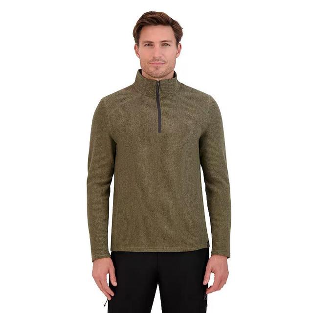 Mens ZeroXposur Brushed 1/4-Zip Pullover Sweater Green Product Image