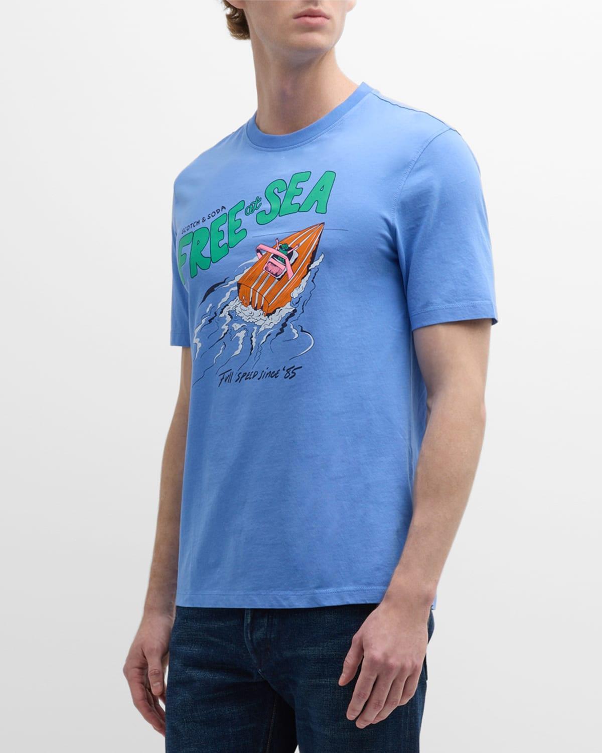 Mens Free at Sea Artwork T-Shirt Product Image