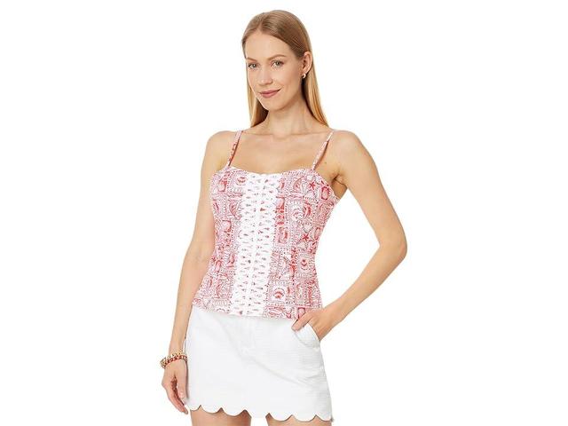 Lilly Pulitzer Shelli Stretch Top (Mizner Red Seaside Harbour) Women's Clothing Product Image