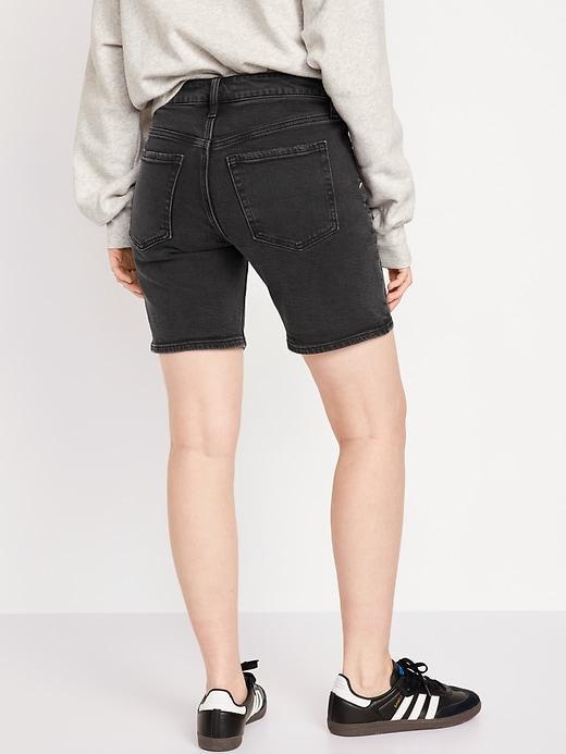 High-Waisted OG Button-Fly Jean Shorts -- 7-inch inseam Product Image