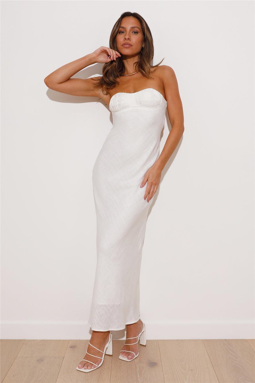 Sunset Party Maxi Dress White Product Image