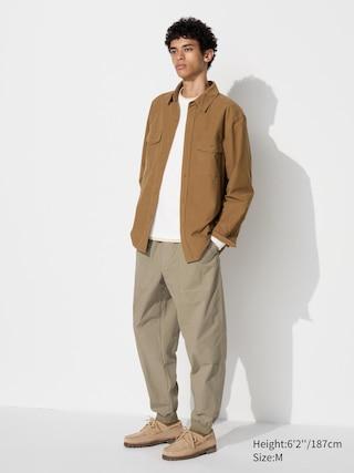 Mens Cotton Relaxed Jogger Pants Beige XL UNIQLO US Product Image