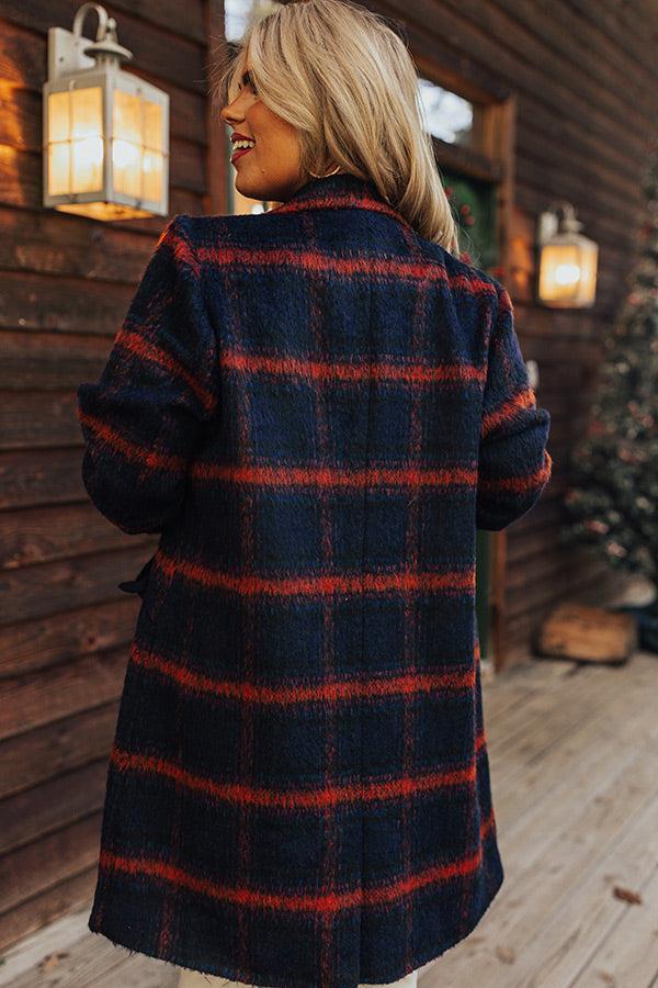 Fall Frenzy Plaid Coat Curves Product Image