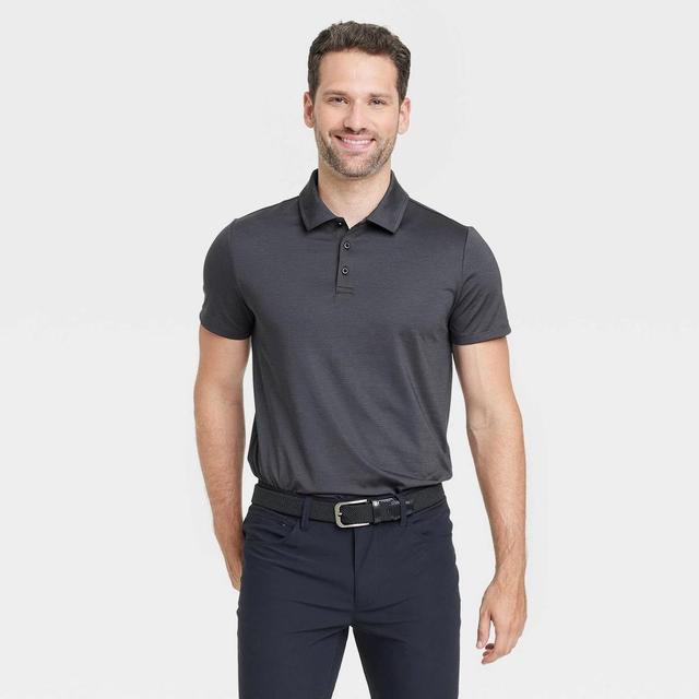 Mens Striped Polo Shirt - All In Motion Black XXL Product Image