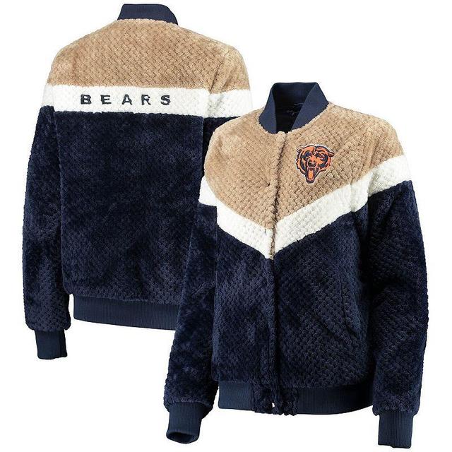 Womens G-III 4Her by Carl Banks /Cream Chicago Bears Riot Squad Sherpa Full-Snap Jacket Blue Product Image