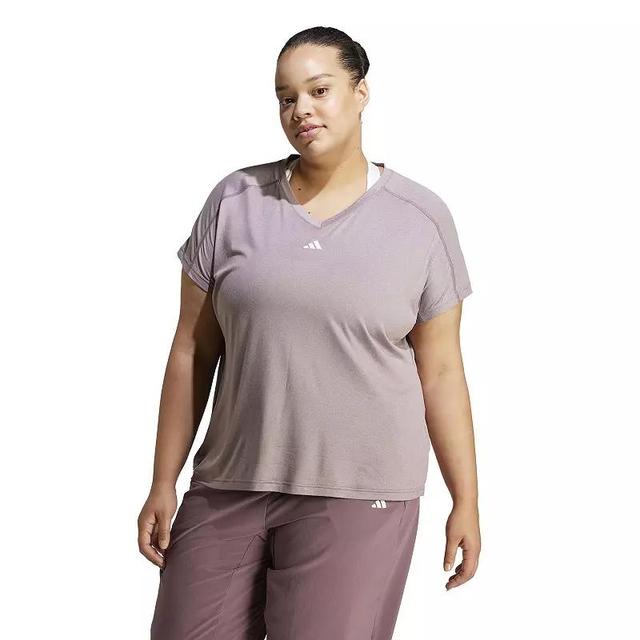 Plus Size adidas AEROREADY Training Essentials V-Neck Tee, Womens Product Image