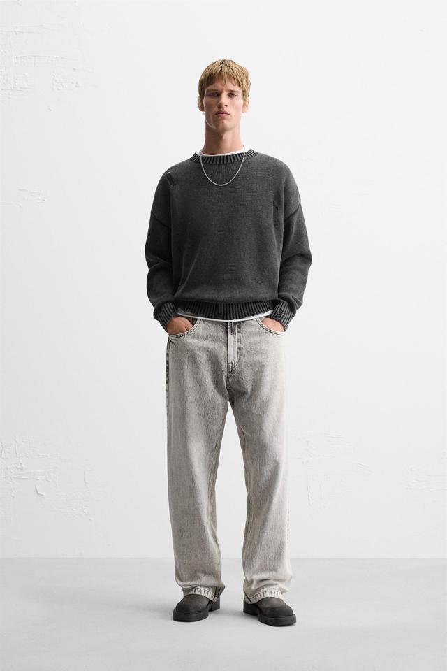 JACQUARD SWEATER WITH TEXT Product Image