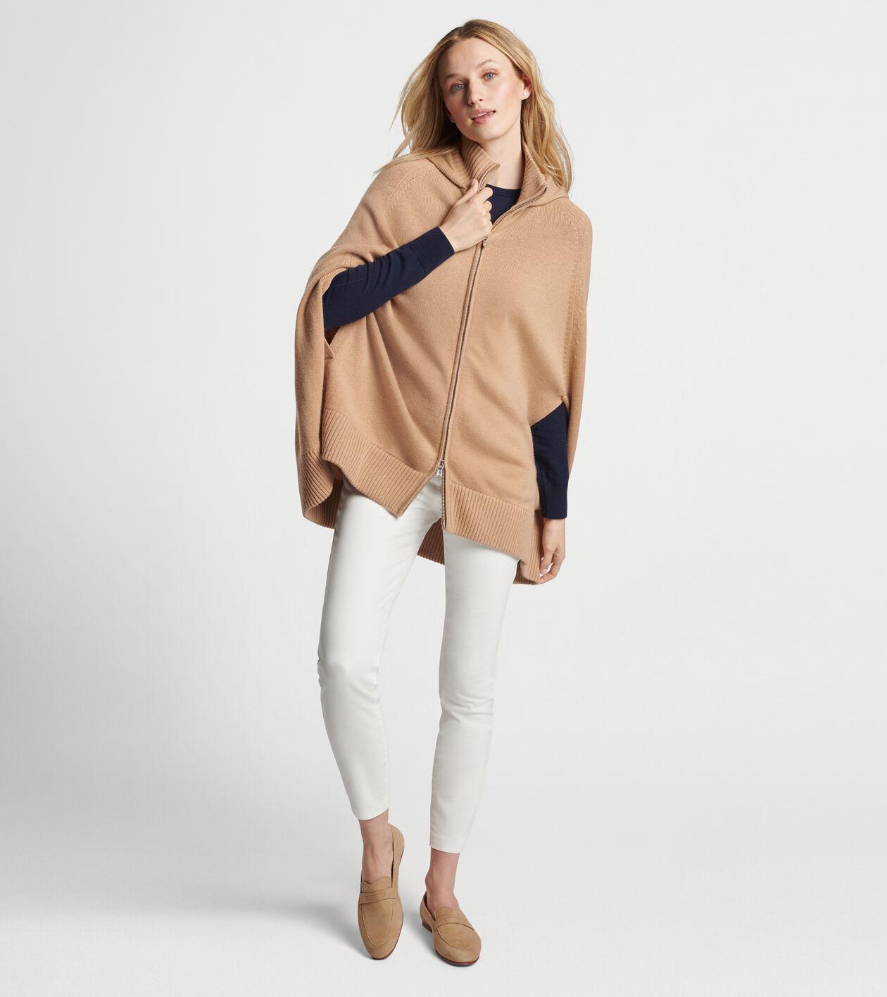 Gwyneth Zip Front Hooded Capelet Product Image