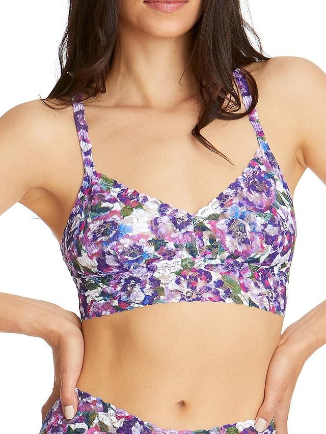 Womens Purple Pansy Bralette Product Image