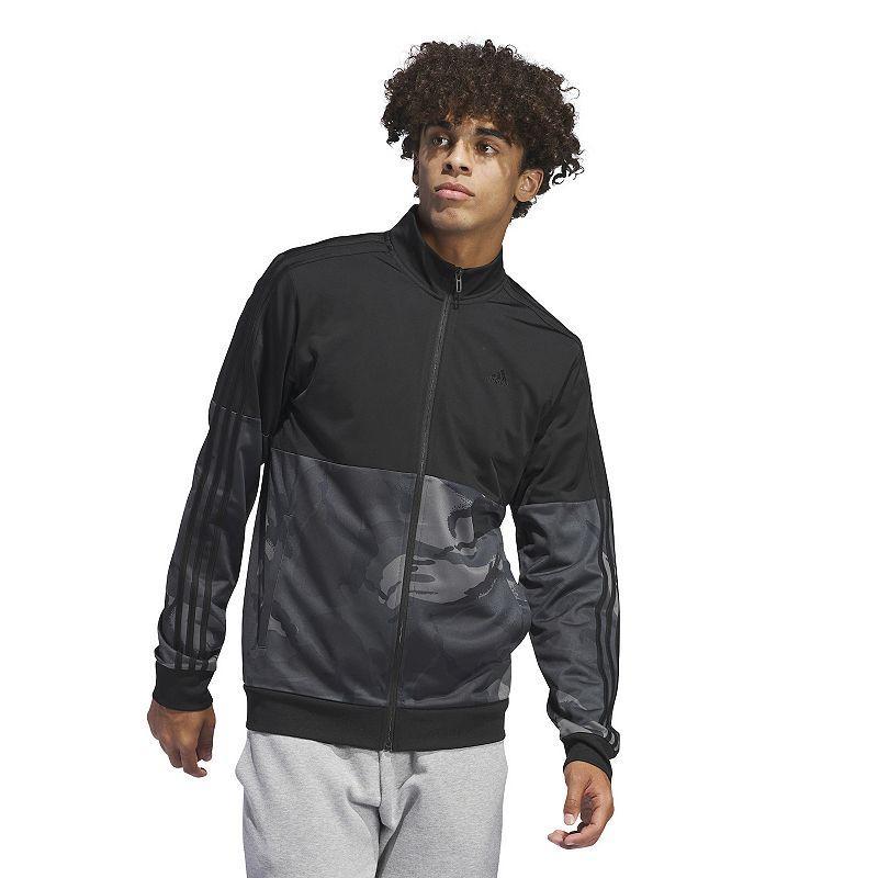 Mens adidas Essentials Camo Tricot Track Jacket Product Image