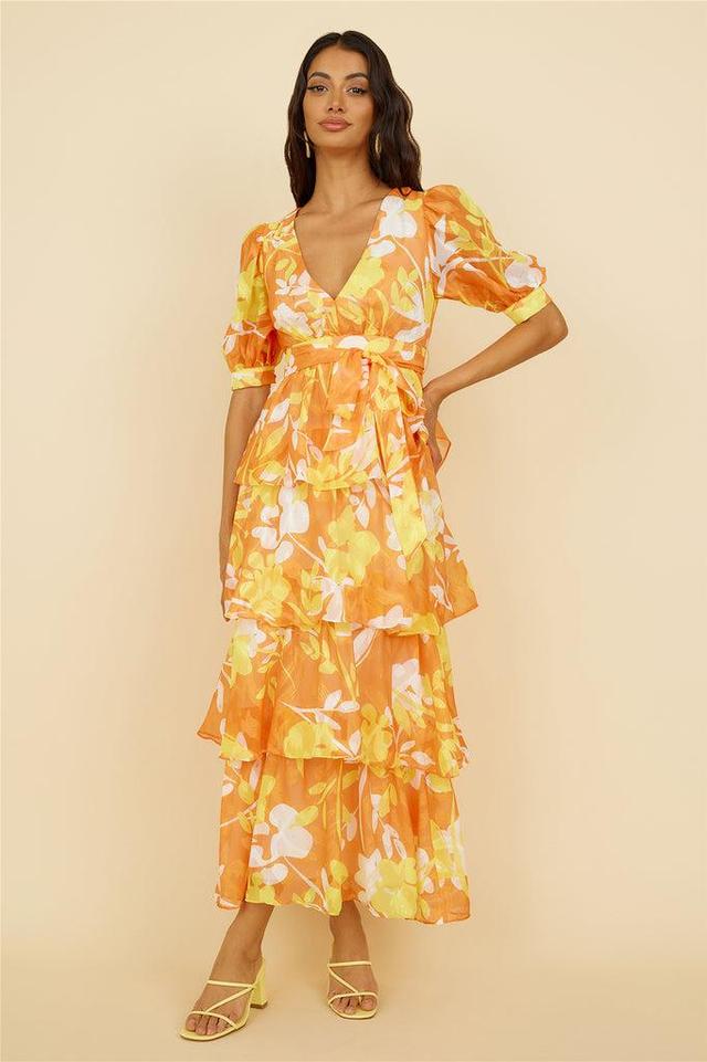 Inflorescence Maxi Dress Yellow Product Image