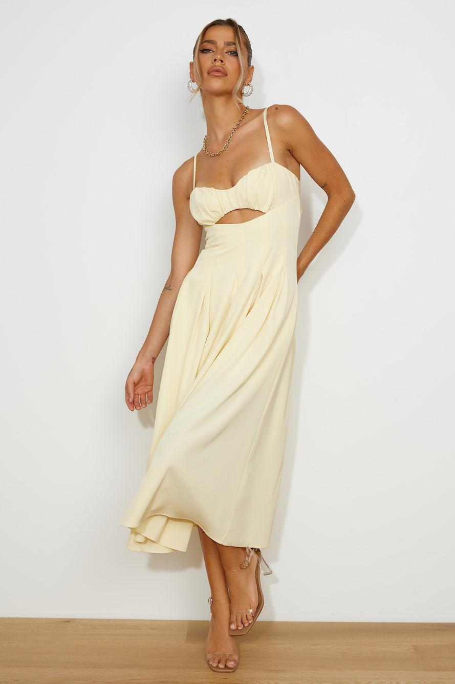 Sunniest Times Midi Dress Yellow Product Image