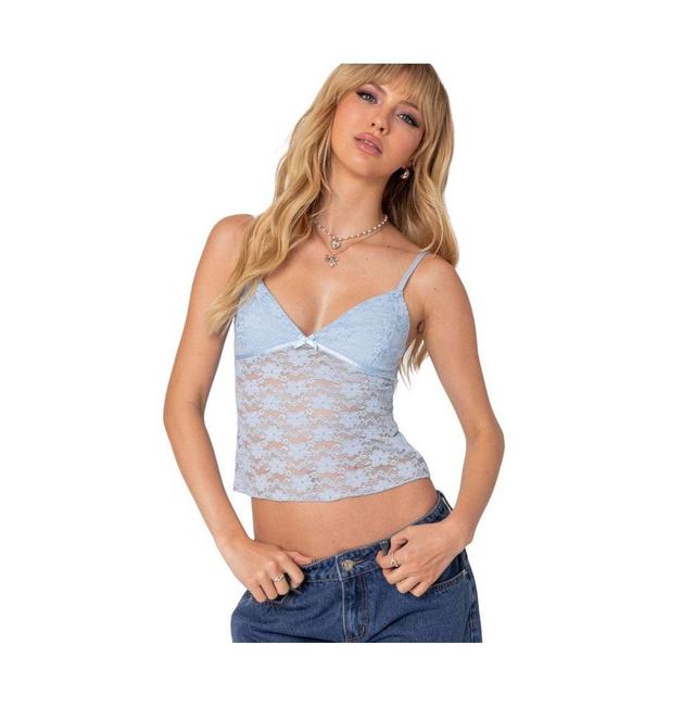 Edikted Womens Eira Sheer Lace Tank Top Product Image