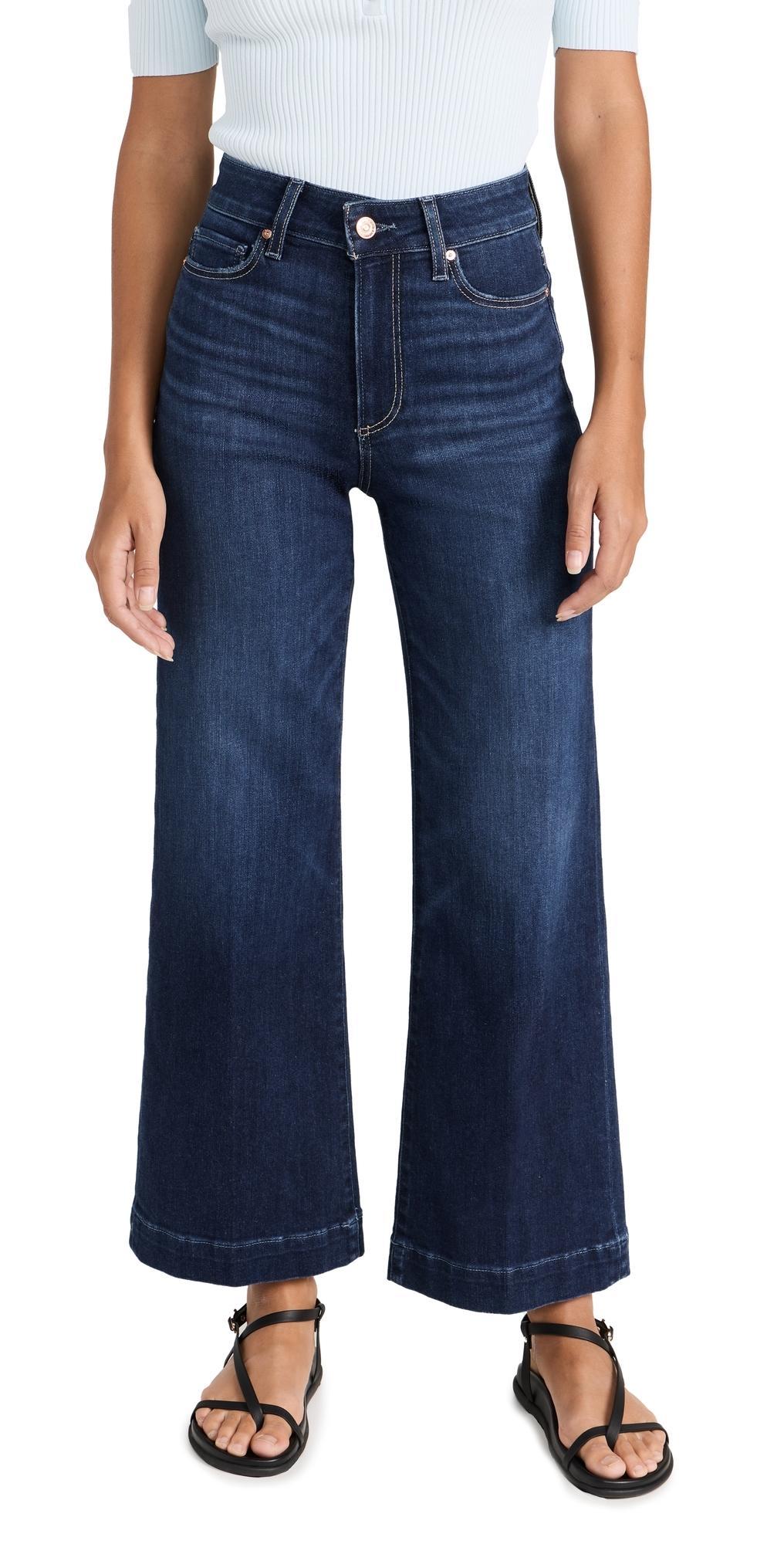 Womens Anessa Wide-Leg Ankle-Crop Jeans Product Image