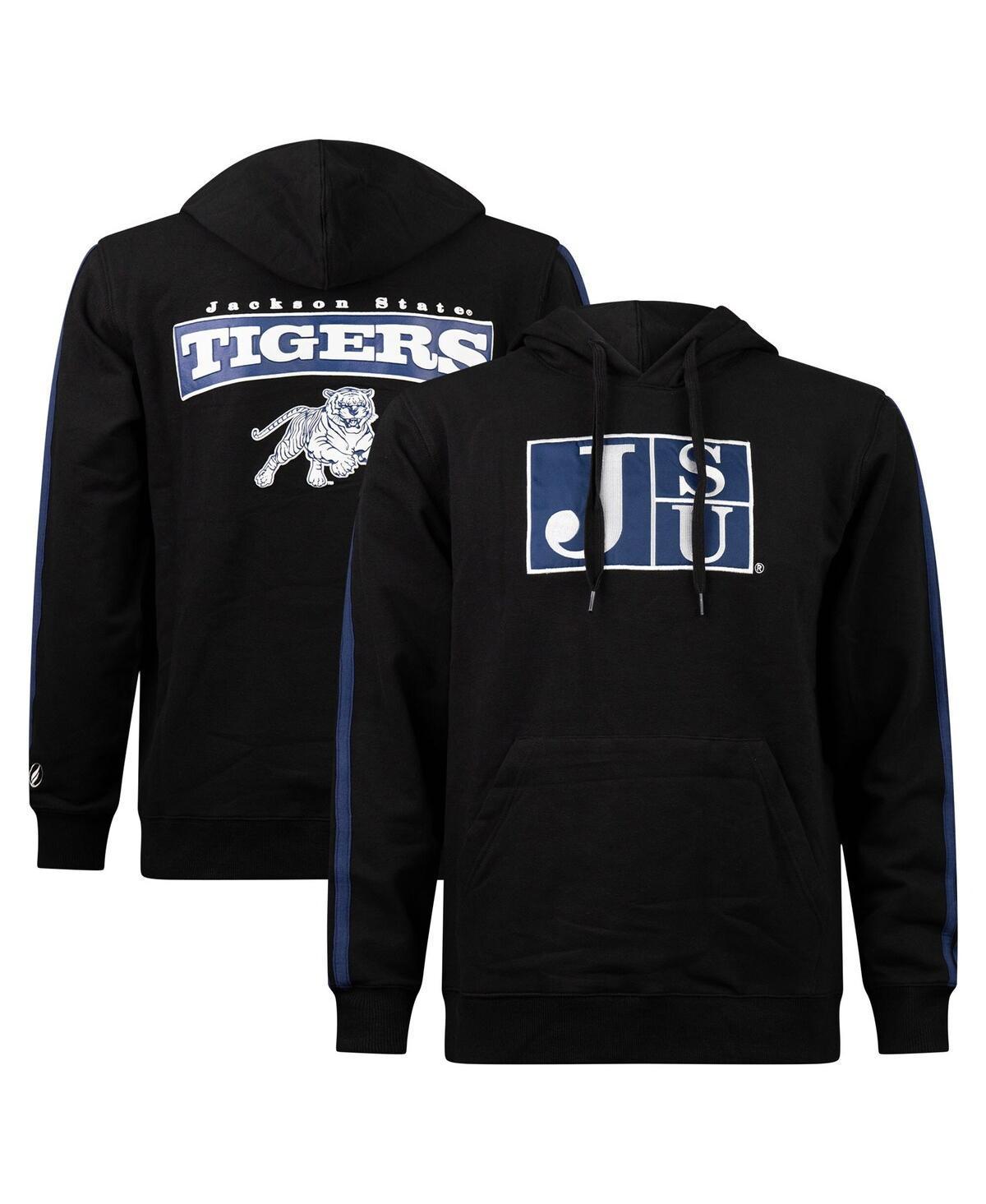 Mens FISLL Black Jackson State Tigers Oversized Stripes Pullover Hoodie Product Image