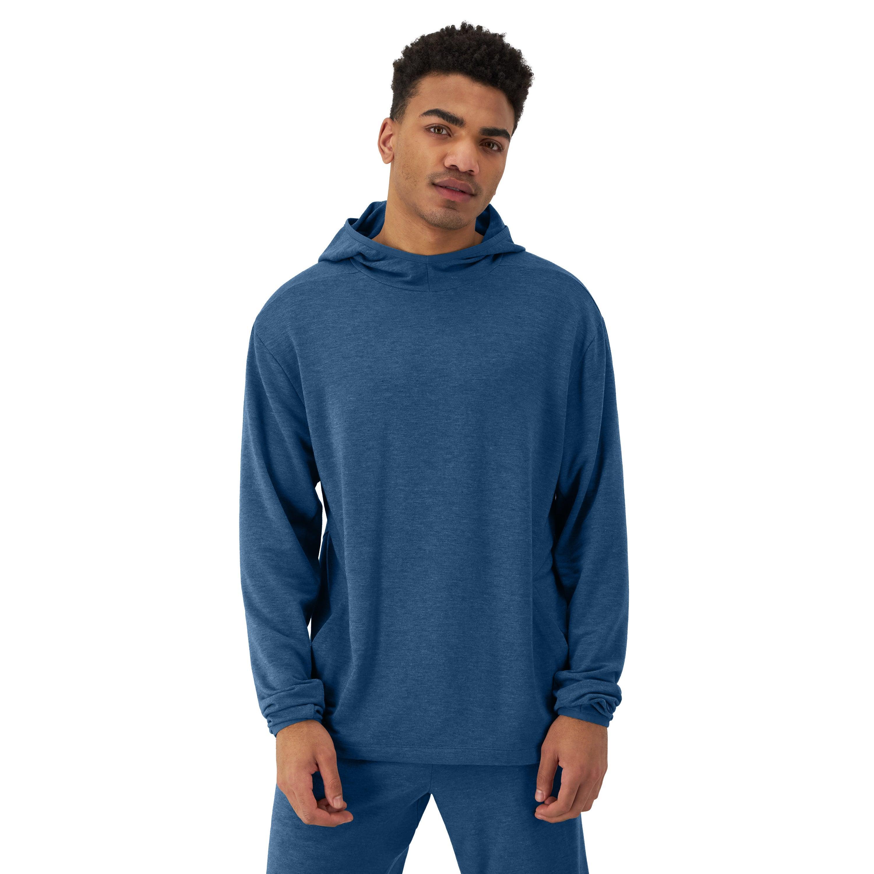 Mens Champion Weekender Hoodie, Moisture Wicking Cool Slate Gray Heather XL Product Image