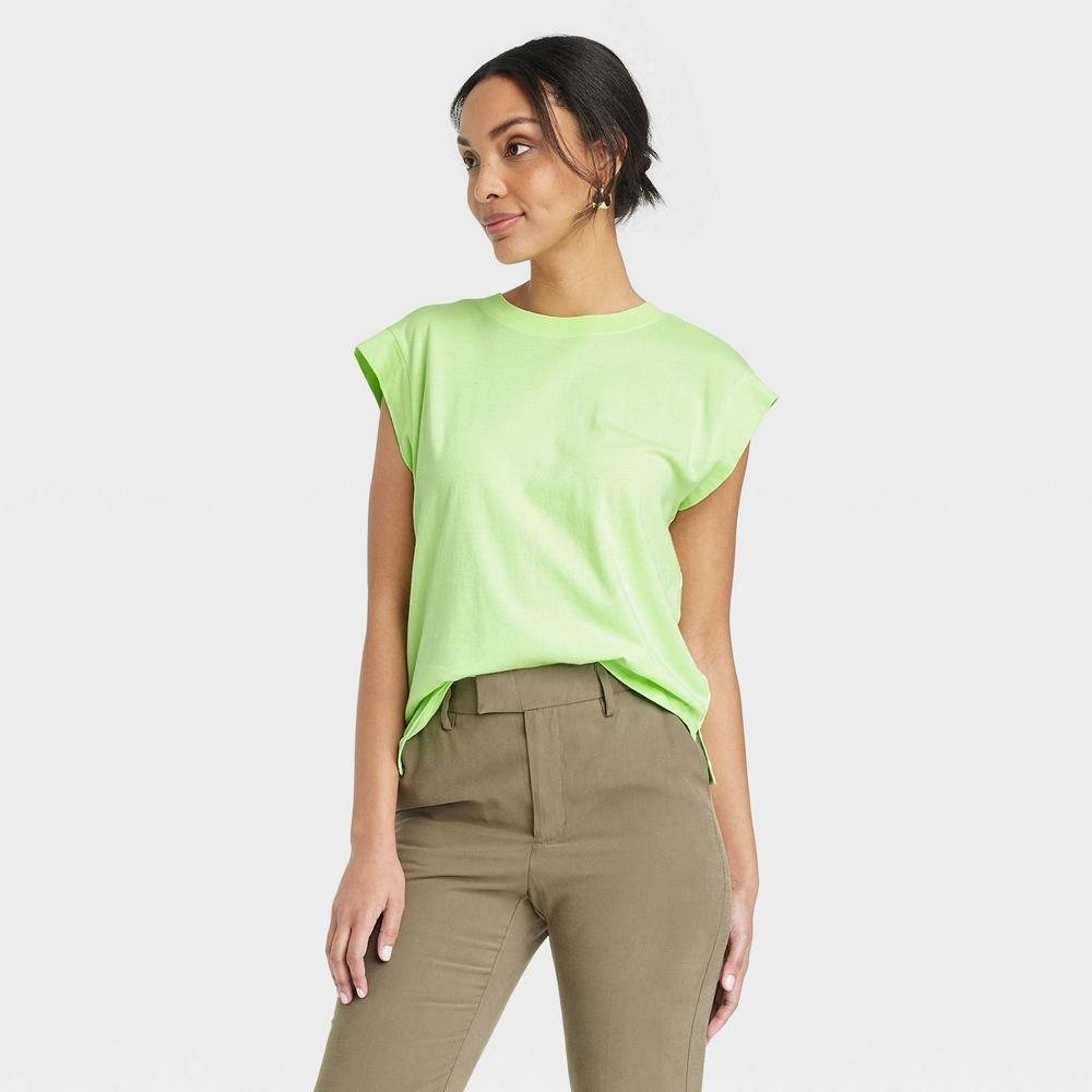 Womens Extended Shoulder T-Shirt - A New Day Lime Product Image