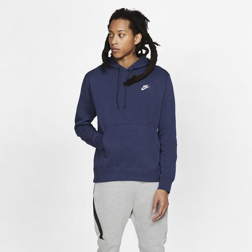 Mens Nike Sportswear Club Fleece Pullover Hoodie Black Navy White Product Image