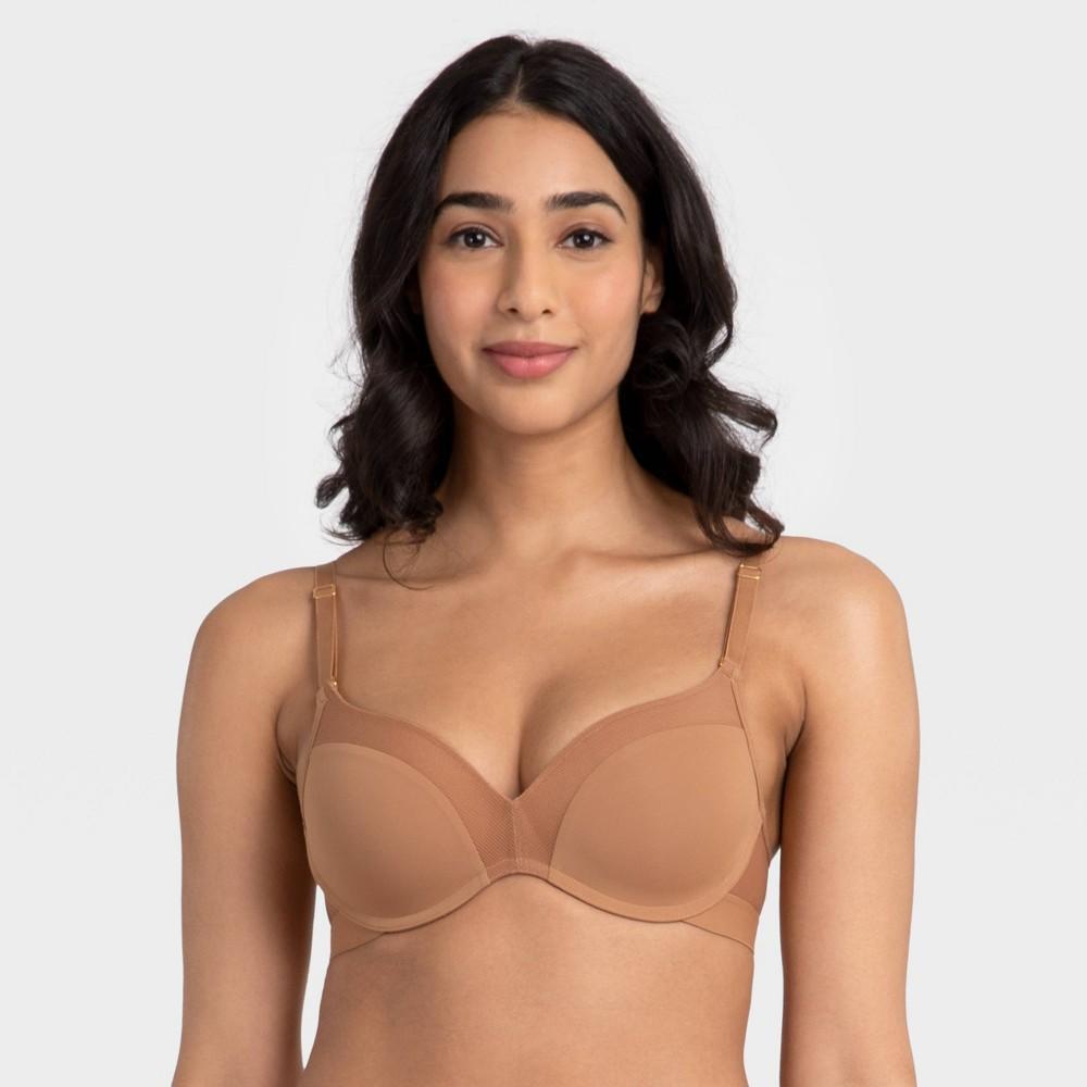 All.You.LIVELY Womens No Wire Push-Up Bra - Warm Oak 38D Product Image