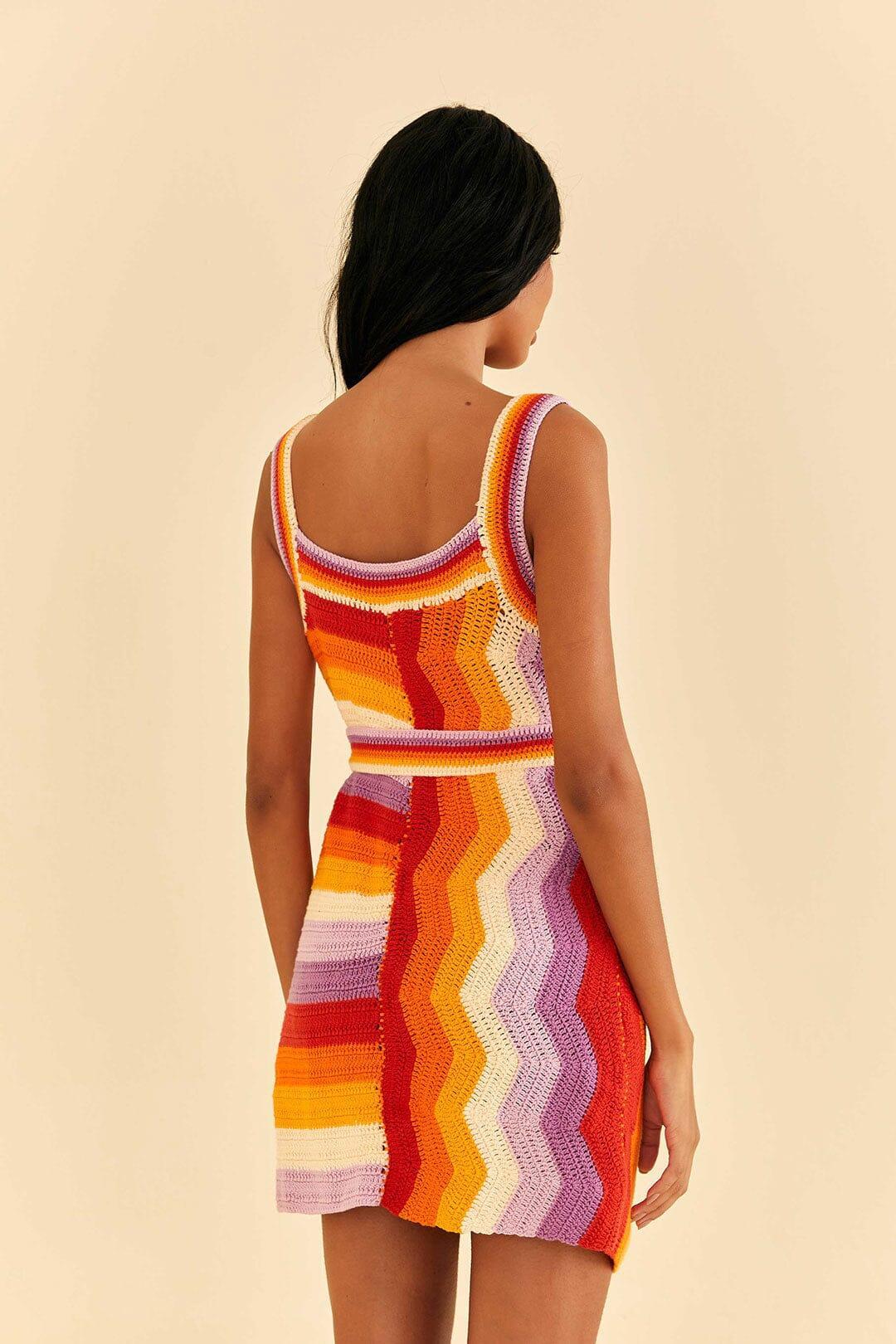 Multi Stripes Crochet Dress Product Image