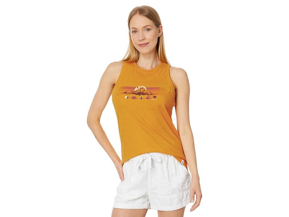 Smartwool Mountain Moon Graphic Tank (Honey Gold) Women's Clothing Product Image