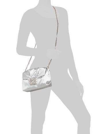 Evening Shoulder Bag With Jewel Closure for Women Product Image