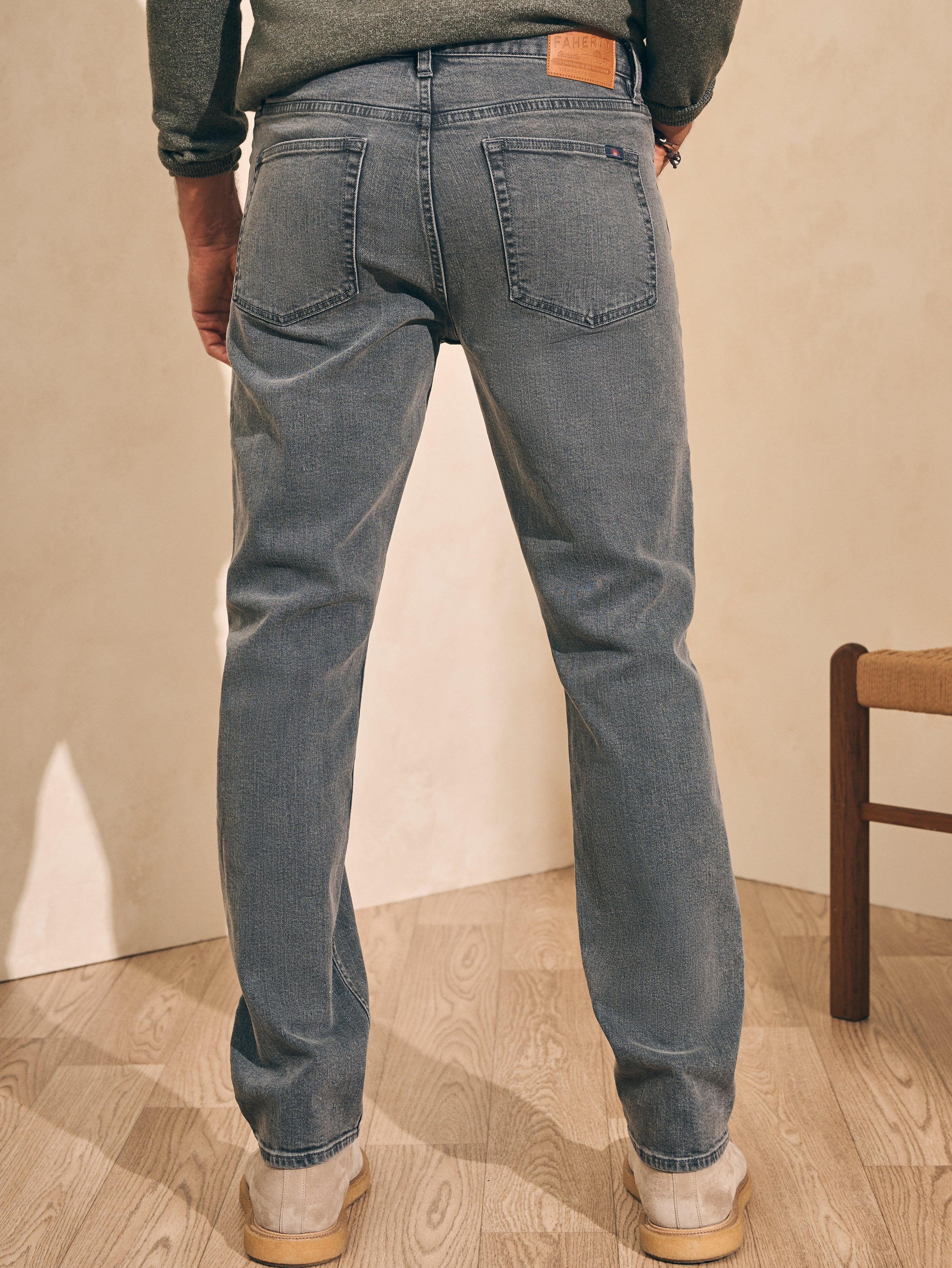 Organic Cotton Slim Straight Denim (34" Inseam) - Coal Creek Wash Male Product Image