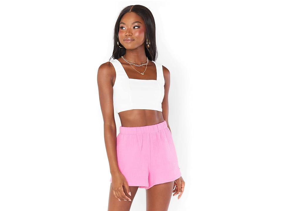 Show Me Your Mumu Hendrix Shorts (Bubblegum Gauze) Women's Shorts product image