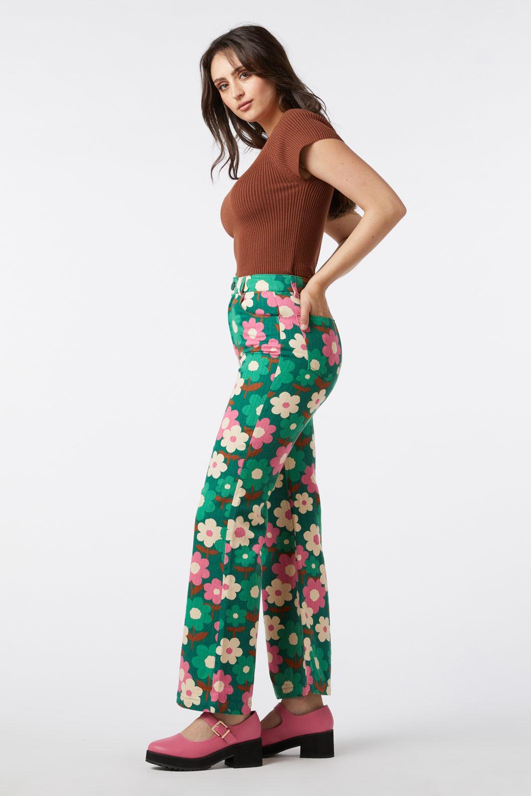 Renee Floral Flare Jean Product Image