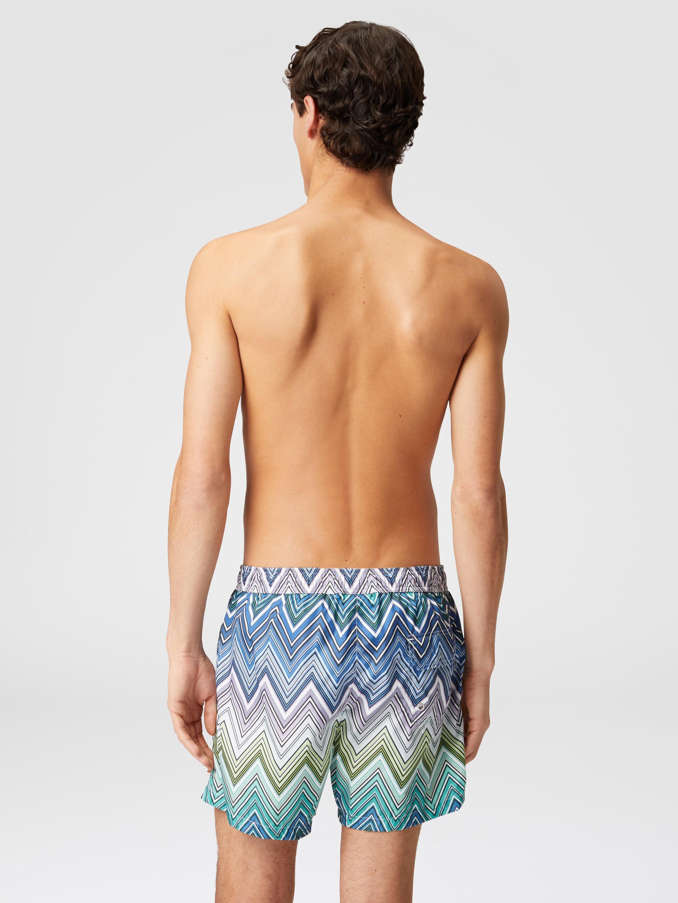 Swimming trunks with large zigzag print Product Image