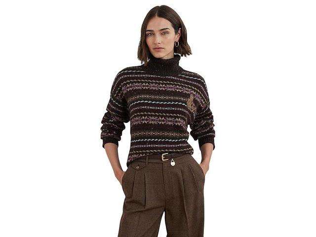 Lauren Ralph Lauren Fair Isle Wool-Blend Turtleneck Sweater Women's Sweater Product Image