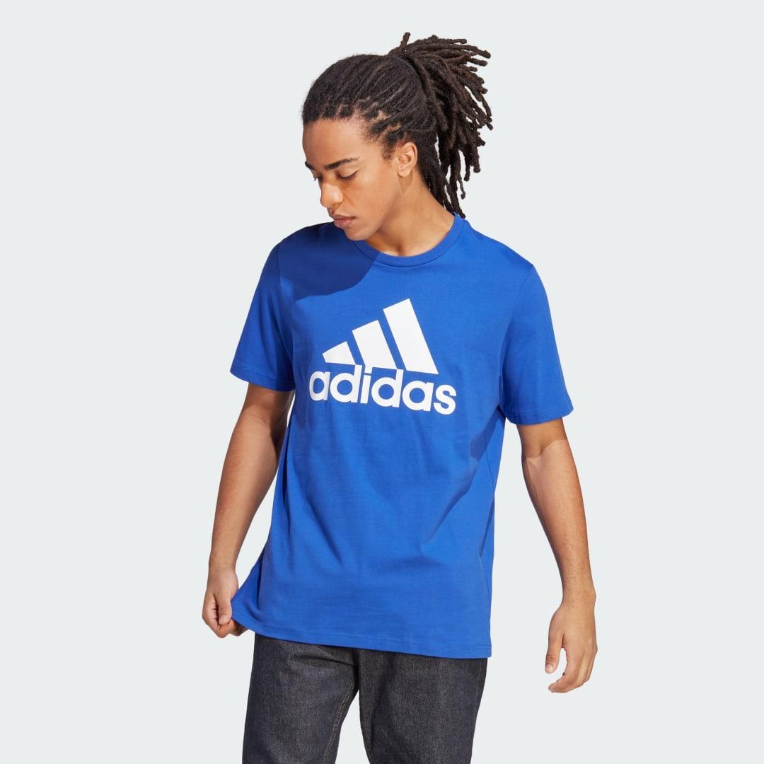 adidas Mens Tan Big Logo T-Shirt - Brown size XL Product Image