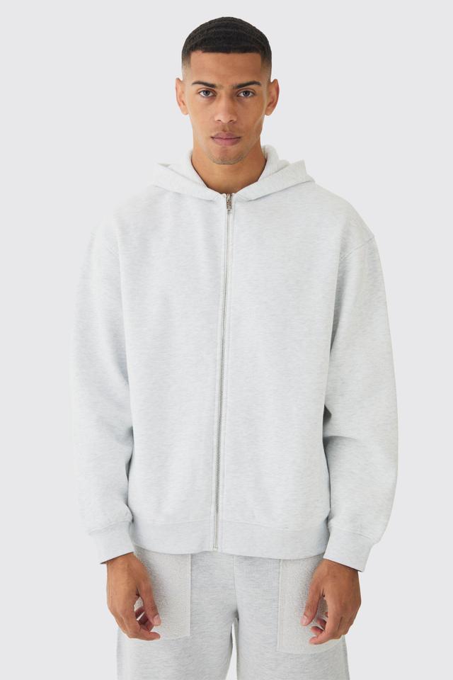 Oversized Zip Through Hoodie | boohooMAN USA Product Image