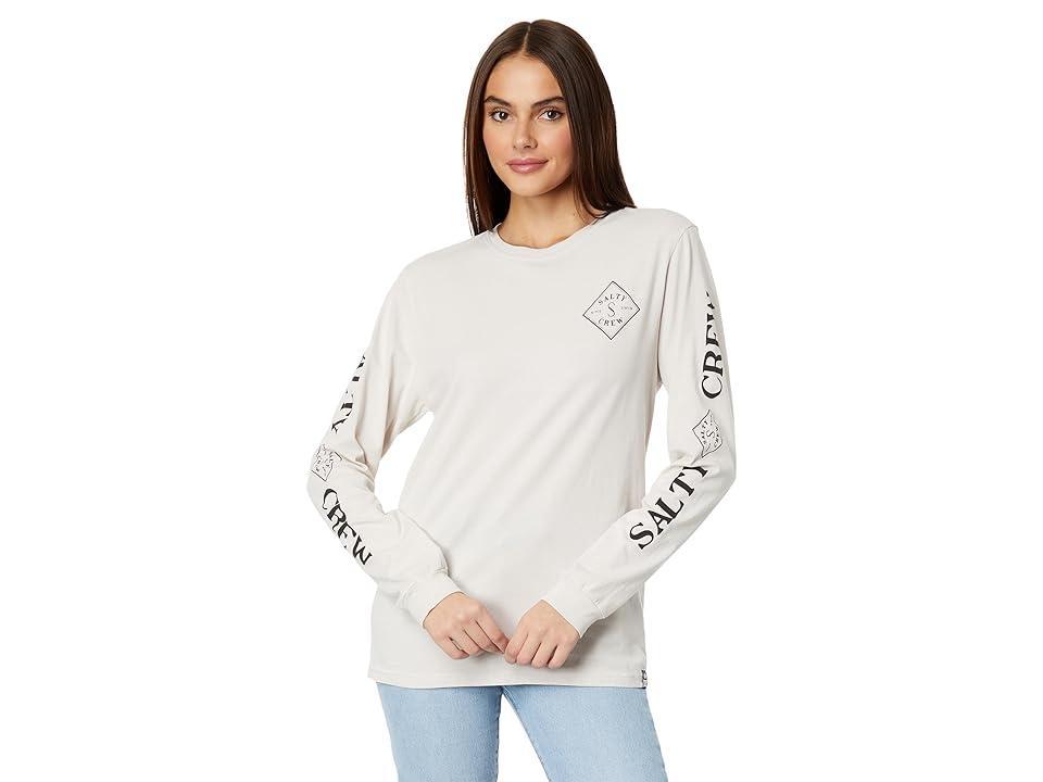 Salty Crew Tippet Long Sleeve Boyfriend Tee (Natural) Women's Clothing Product Image