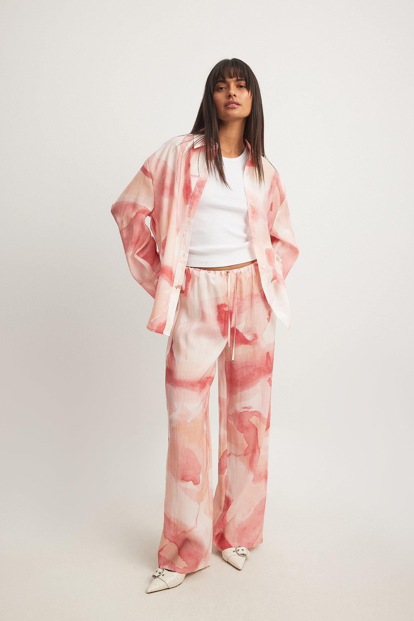 Flowy Printed Pants Product Image