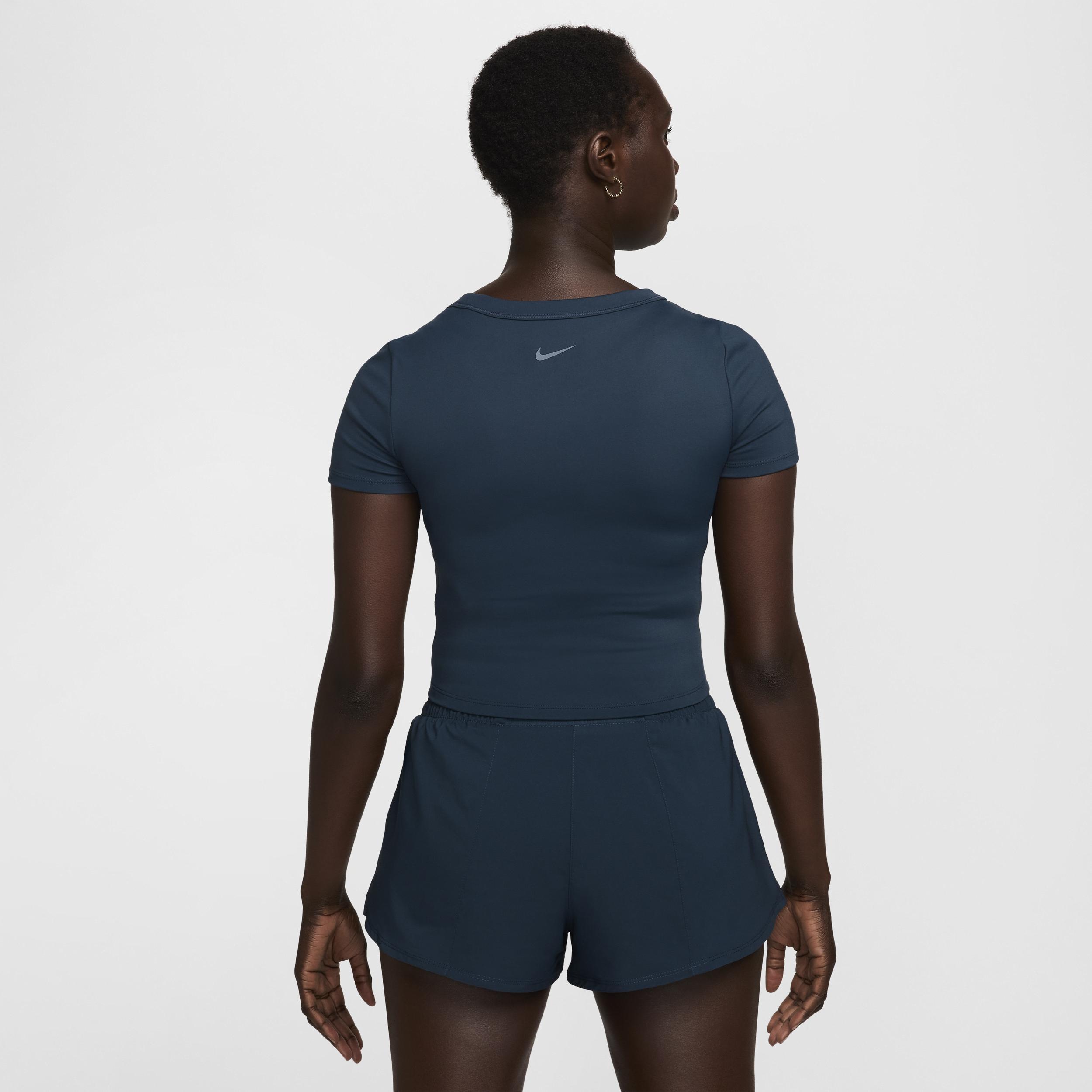 Nike One Fitted Women's Dri-FIT Short-Sleeve Cropped Top Product Image