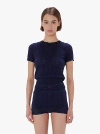 POINTELLE CAP SLEEVE TOP in blue | JW Anderson US  Product Image