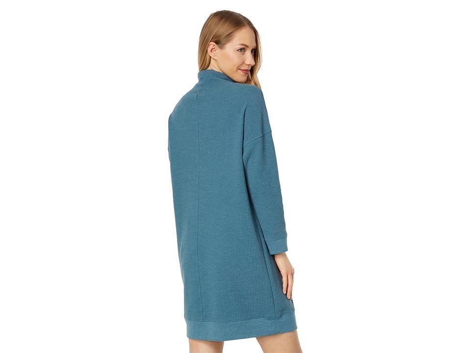 Lilla P 3/4 Sleeve Mock Neck Dress (Atlantis) Women's Dress Product Image