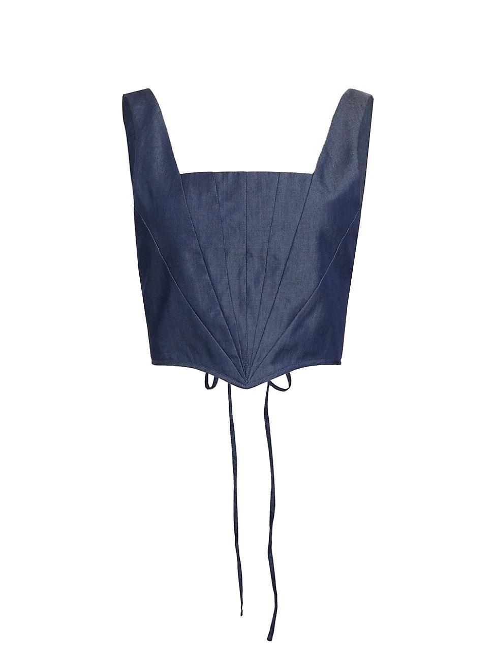 Womens Adriana Chambray Corset Top Product Image